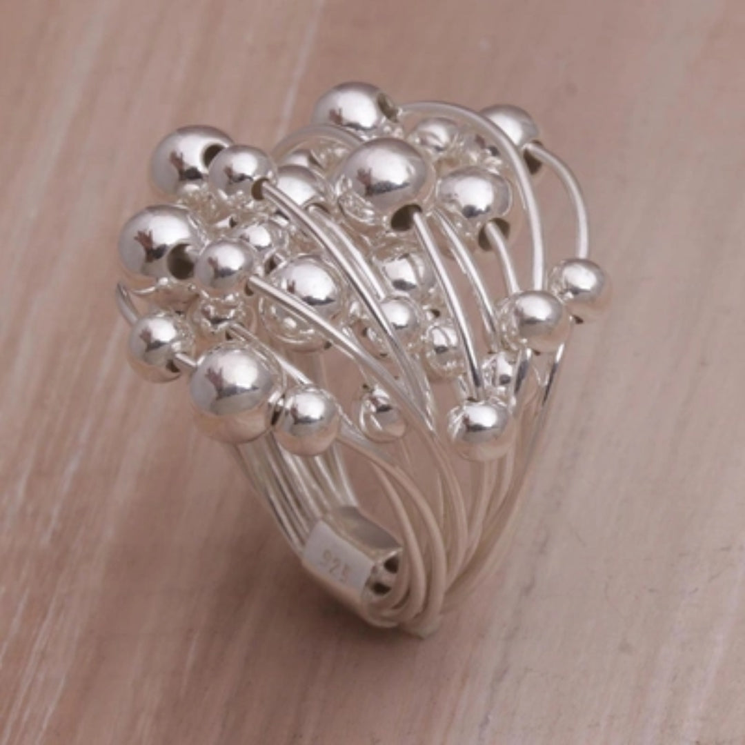 Vintage Silver Plant Shoots Ring