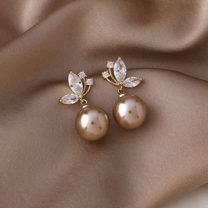 Exotic Pearl Crystal Earrings