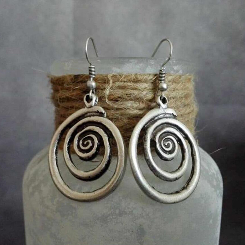 Vintage Rounded Spiral Earrings