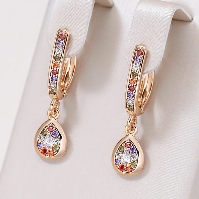 Colorful Crystal Drop Elegant Earrings