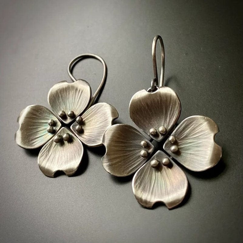 Vintage Silver Blossom Earrings