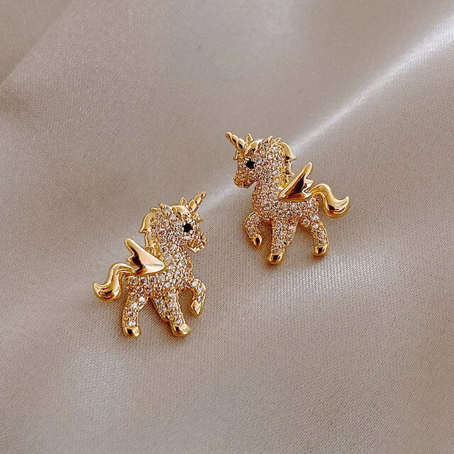 Elegant Bright Unicorn Earrings